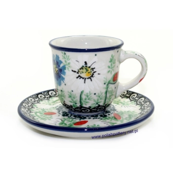 Filiżanka mini espresso 0,06L + spodek dek. U4968X Polskie Kwiaty Unikat